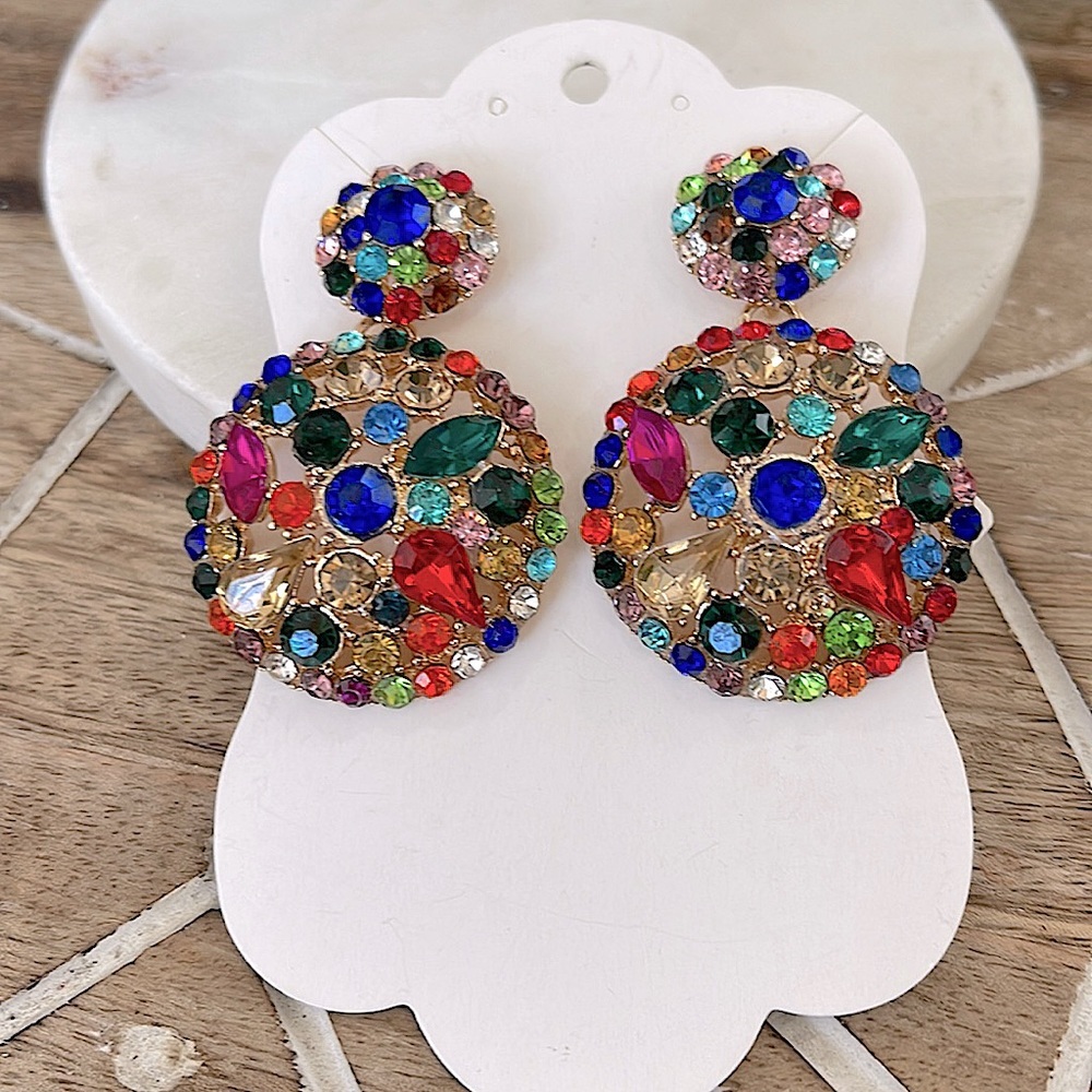 Gorgeous colored statement earrings